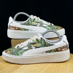 Puma Women's Pineapple Print Sneakers - Green and White